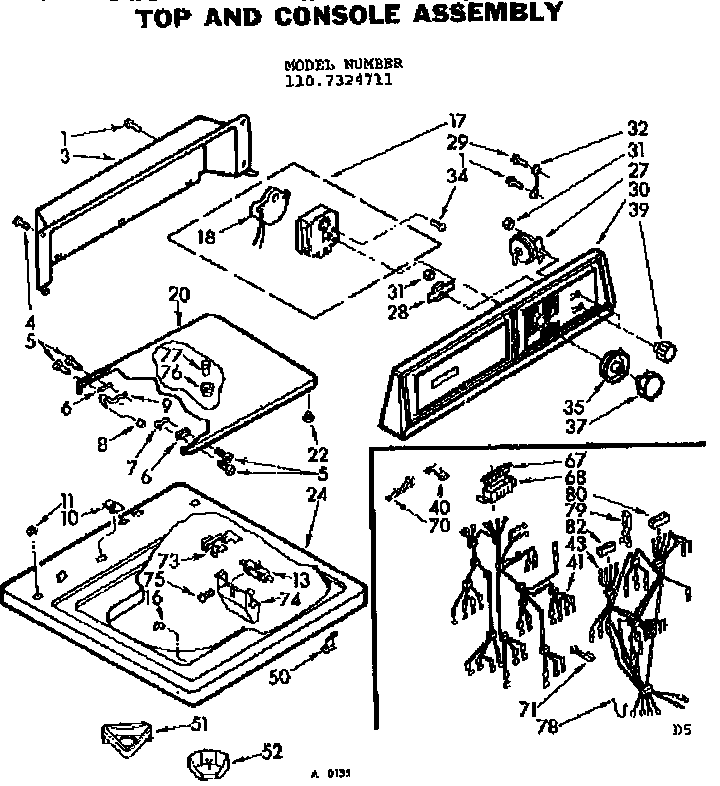 TOP AND CONSOLE ASSEMBLY