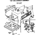 Kenmore 1107324711 top and console assembly diagram