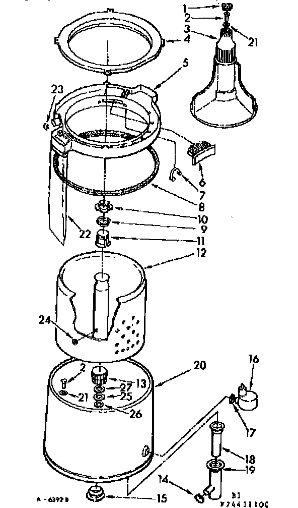 TUB AND BASKET ASSEMBLY