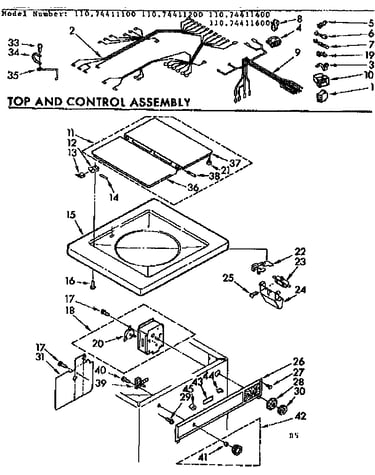 Top and control assembly