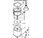 Kenmore 11074412400 tub and basket assembly diagram