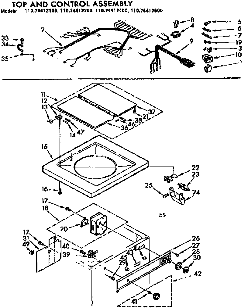 Top and console assembly