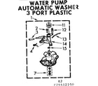 Kenmore 11074412100 water pump automatic washer 3 port plastic diagram