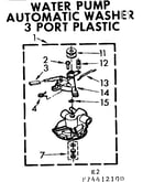 Water pump automatic washer 3 port plastic
