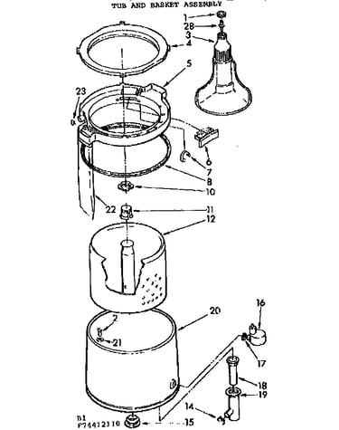 Tub and basket assembly