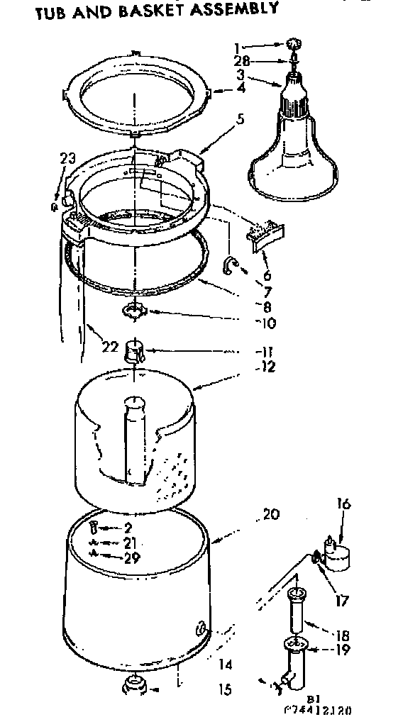 TUB AND BASKET ASSEMBLY