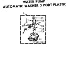 Kenmore 11074412120 water pump washer 3 port plastic diagram
