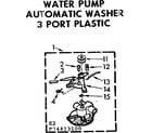 Kenmore 11074413800 water pump automatic washer 3 port plastic diagram