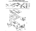 Kenmore 11074414610 top and console parts diagram