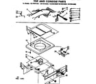 Kenmore 11074414420 top and console parts diagram