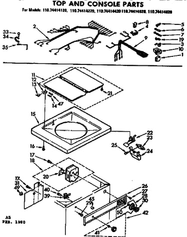Top and console parts