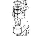 Kenmore 11074414620 tub, basket, and agitator diagram