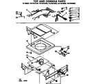 Kenmore 11074414430 top and console parts diagram