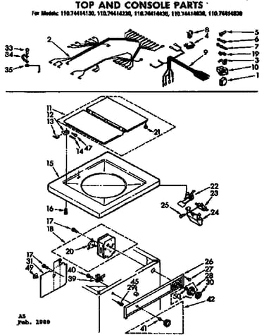 Top and console parts