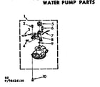 Kenmore 11074414130 water pump parts diagram