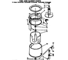 Kenmore 11074414430 tub and basket parts diagram