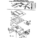 Kenmore 11074414440 top and console parts diagram