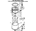 Kenmore 11074414440 tub and basket parts diagram
