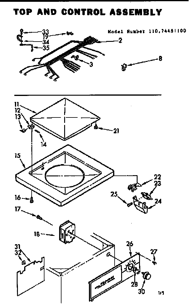 TOP AND CONTROL ASSEMBLY