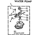 Kenmore 11074471100 water pump diagram