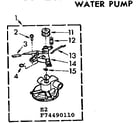 Kenmore 11074490210 water pump diagram