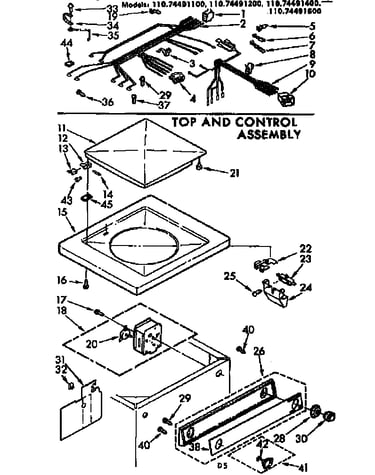Top & control assembly