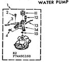 Kenmore 11074491100 water pump diagram