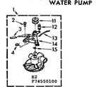 Kenmore 11074550100 water pump diagram