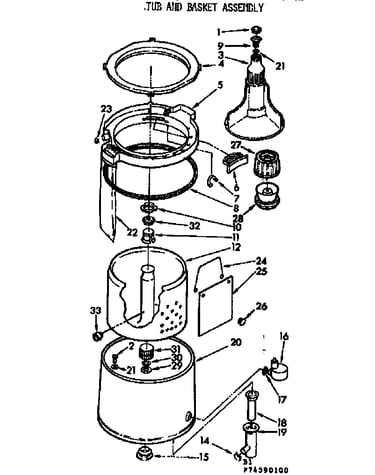 Tub and basket assembly
