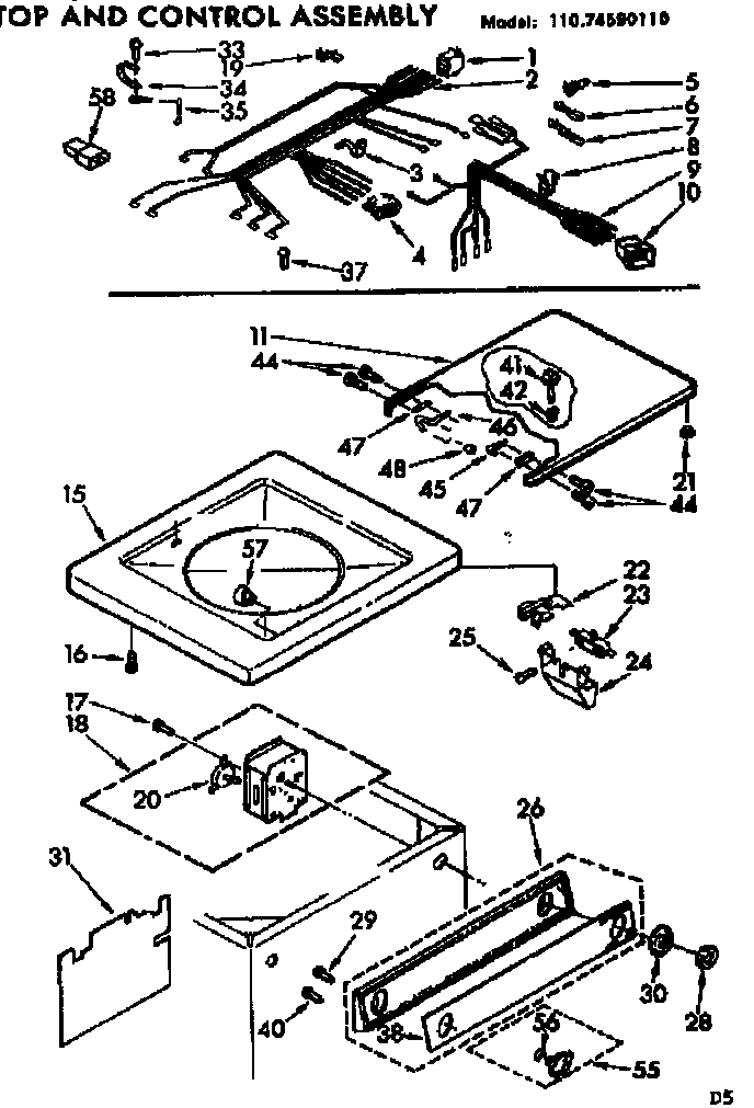 TOP & CONTROL ASSEMBLY