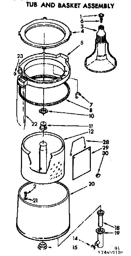 TUB AND BASKET ASSEMBLY