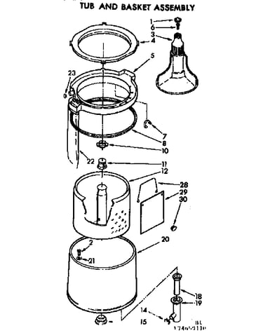 Tub and basket assembly