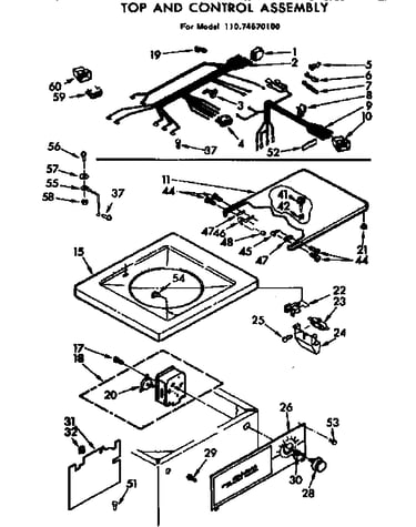 Top and console assembly