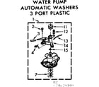 Kenmore 11074670100 water pump automatic washers 3 port plastic diagram