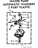 Water pump automatic washers 3 port plastic