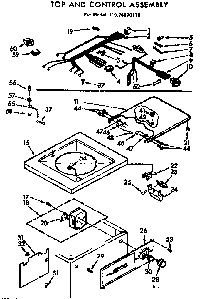 Top & console assembly