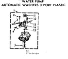 Kenmore 11074670110 water pump automatic washers 3 port plastic diagram