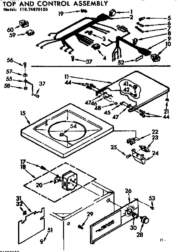 Top & console assembly