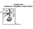 Kenmore 11074690100 water pump automatic washers 3 port plastic diagram