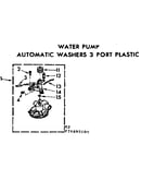 Water pump automatic washers 3 port plastic