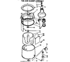 Kenmore 11074690110 tub and basket assembly diagram