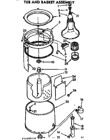 Tub and basket assembly