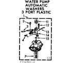 Kenmore 11074690110 water pump automatic washers 3 port plastic diagram