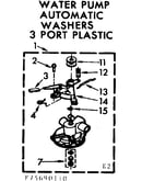 Water pump automatic washers 3 port plastic