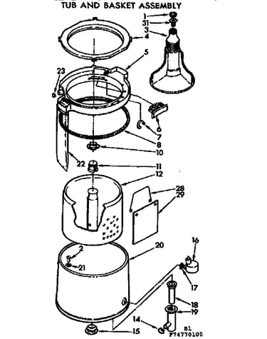 Tub and basket assembly