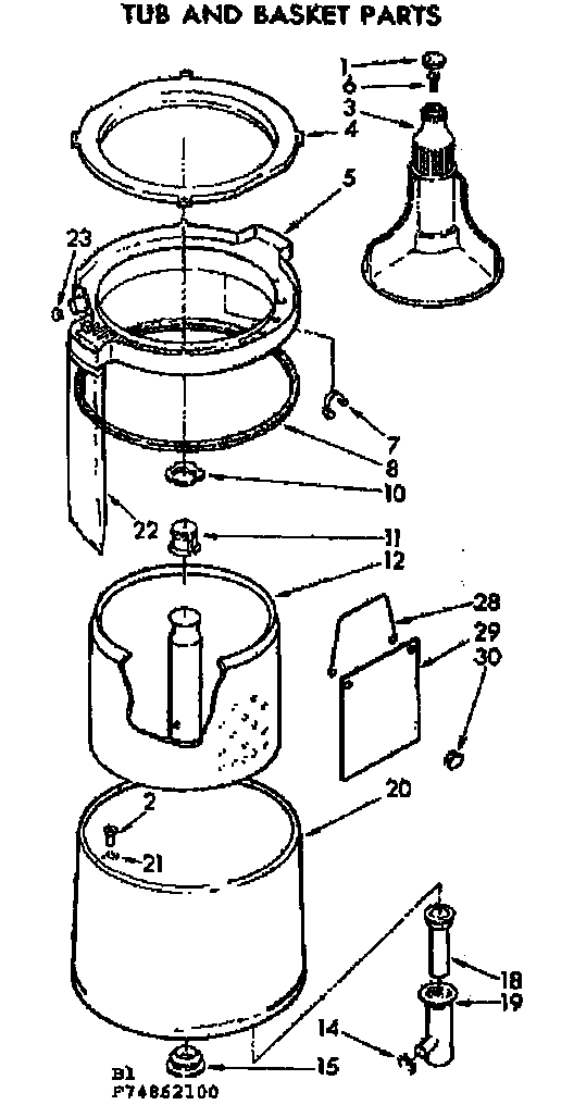 TUB AND BASKET PARTS