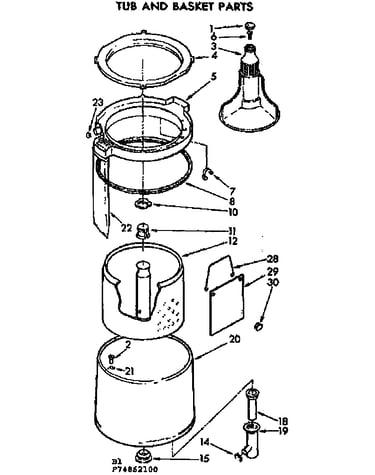 Tub and basket parts