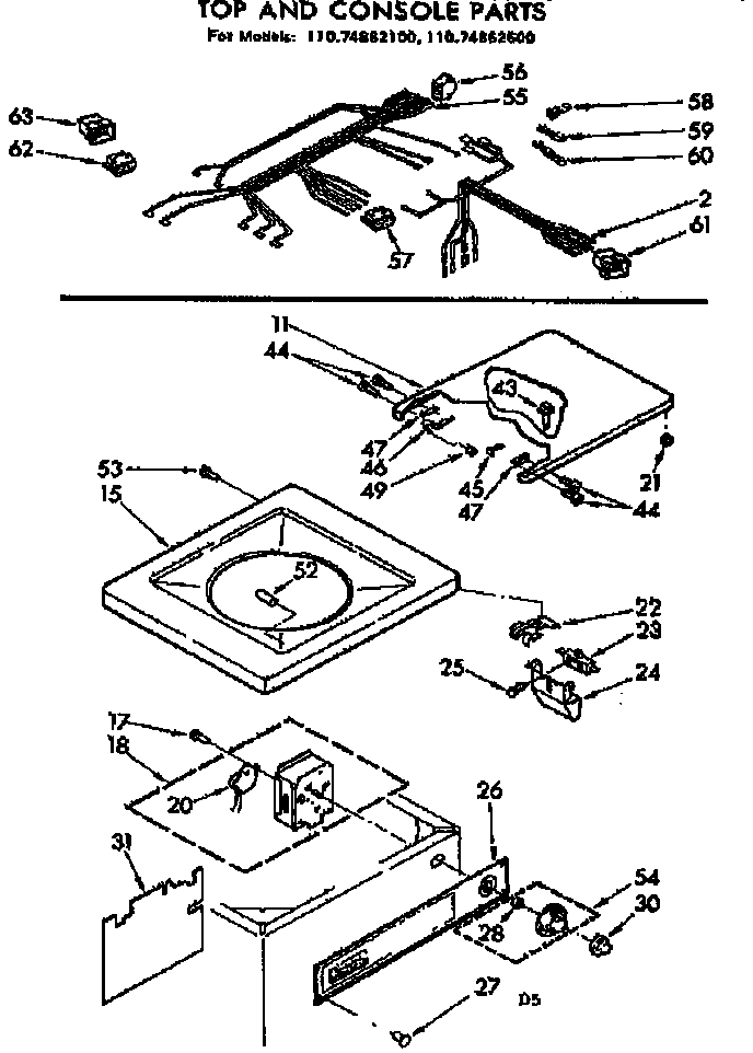 TOP AND CONSOLE PARTS