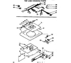 Kenmore 11074863600 top and console parts diagram