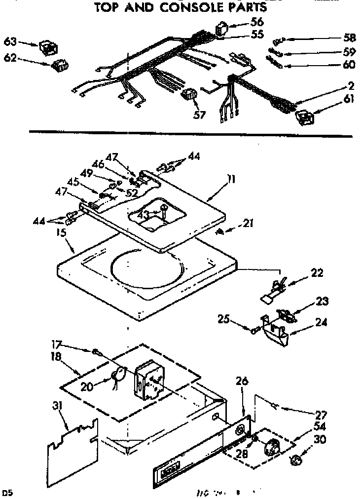 Top and console parts
